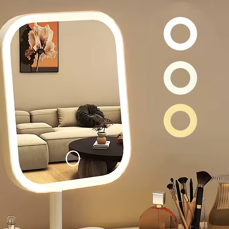 LED Makeup Mirror – Portable Folding Vanity Mirror with 3 Light Modes & Touch Dimming (Copy)