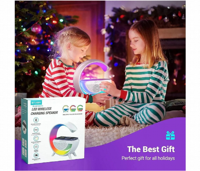 BT 2301 LED Wireless Charging Bluetooth Speaker – Multi-Color LED Light