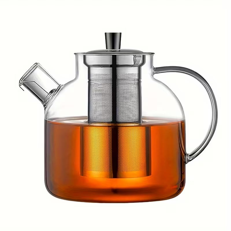 Premium Glass Teapot with Removable Stainless Steel Infuser – Stovetop Safe