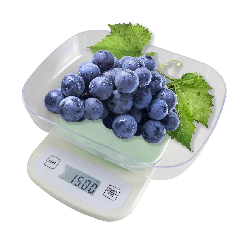 Digital Kitchen Scale SH-158 – High Precision Food Weighing Scale, 5KG Capacity with LCD Display, Tare & Auto-Off